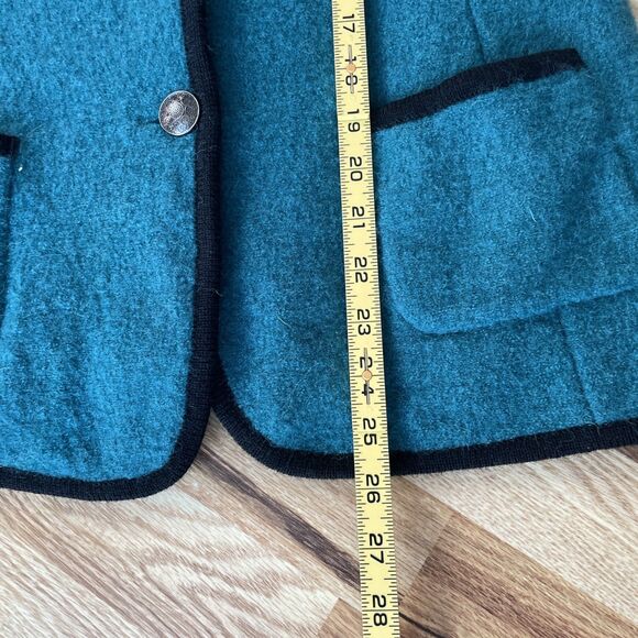 VINTAGE Appleseeds Petites 100% Boiled Wool Blazer Women’s Petite Medium - Picture 9 of 14